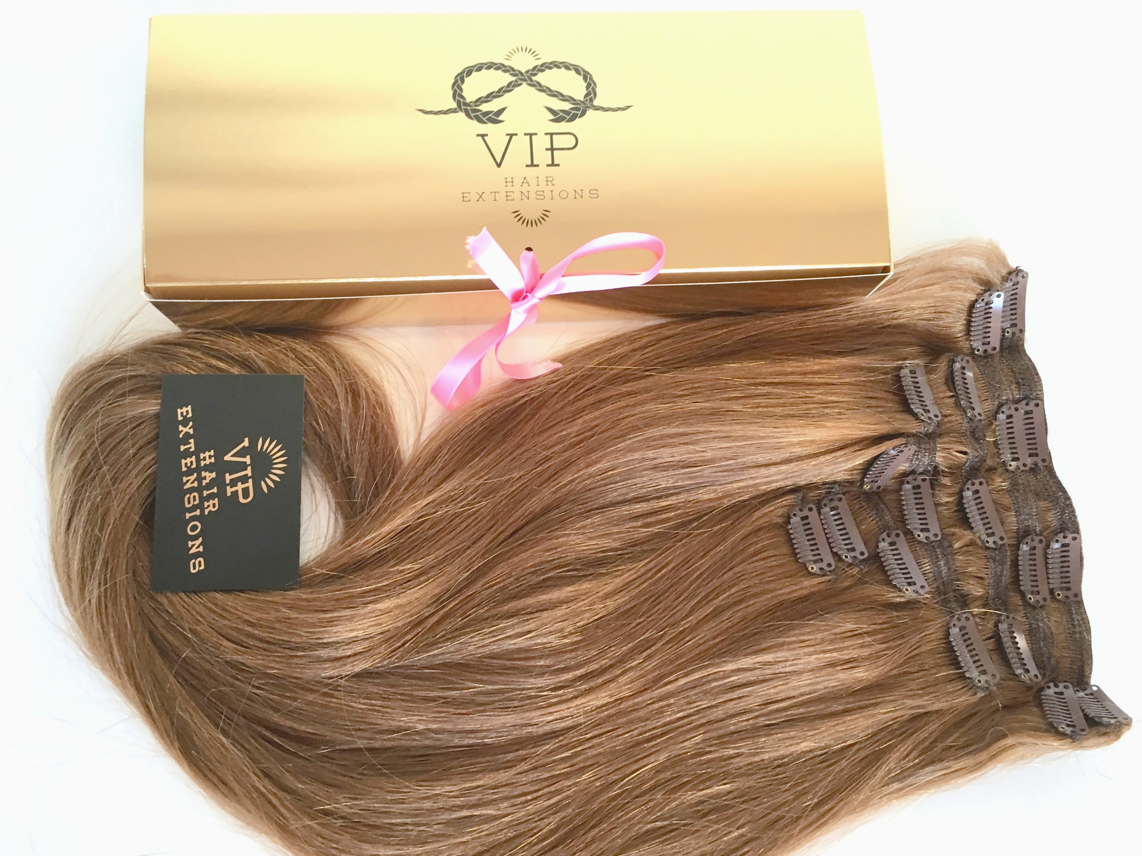 Theoretisch maatschappij reservering V.I.P Clip-In Extensions Set aus russischem Echthaar 65cm/150 Gramm  HaselnussBlond #18 | VIP Hair Extensions